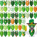 Abbylike 50 Pcs St Patrick's Day Dog Bandanas Bulk Green Shamrocks Bandanas by Abbylike