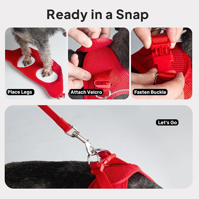 PetiFine Cat Harness and Leash Set, Escape Proof Kitten Harness Reflective - Image 7