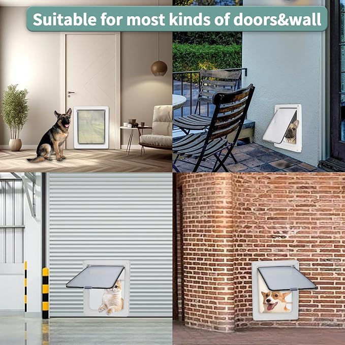 Small Doggie Door with Magnetic Locking Panel - Image 7