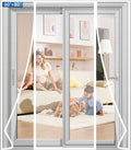 Magnetic Screen Door Upgraded PET Mesh Stronger Than Fiberglass and Polyester by Longeas