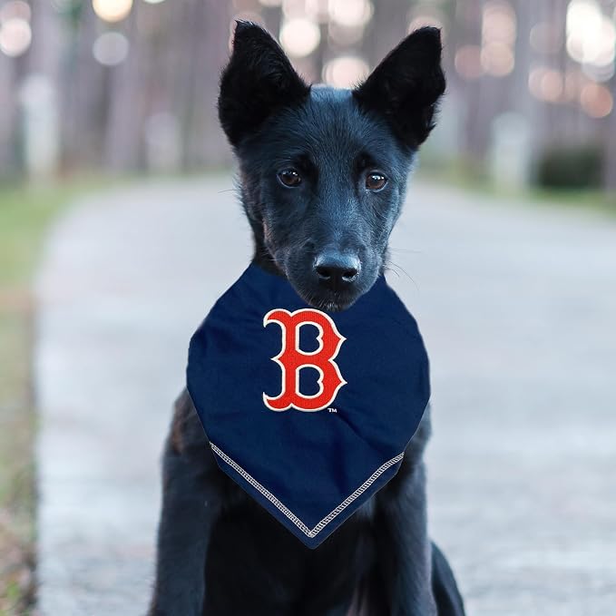 Pets First MLB Boston RED SOX TIE Bandana, Small/Medium. Dog Bandana Scarf Bib - Image 3