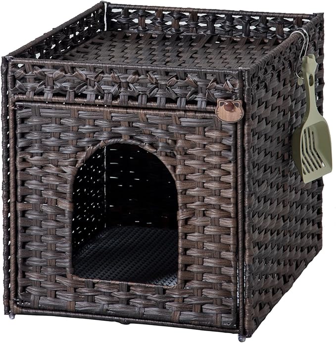 Cat Litter Box Enclosure Furniture, Hidden Litter Box by SETVSON