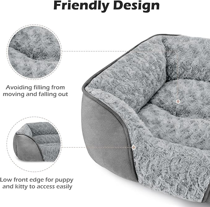 INVENHO Medium Dog Bed Rectangle Washable Orthopedic Soft Calming Sleeping - Image 5