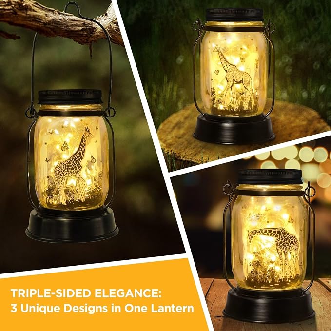 kyoryuger Giraffe Gifts for Women/Men Giraffe Lovers Solar Lantern Mom Birthday - Image 2