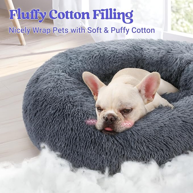 rabbitgoo Calming Dog Bed for Small Medium, 27 inches Pet Bed Machine Washable - Image 3