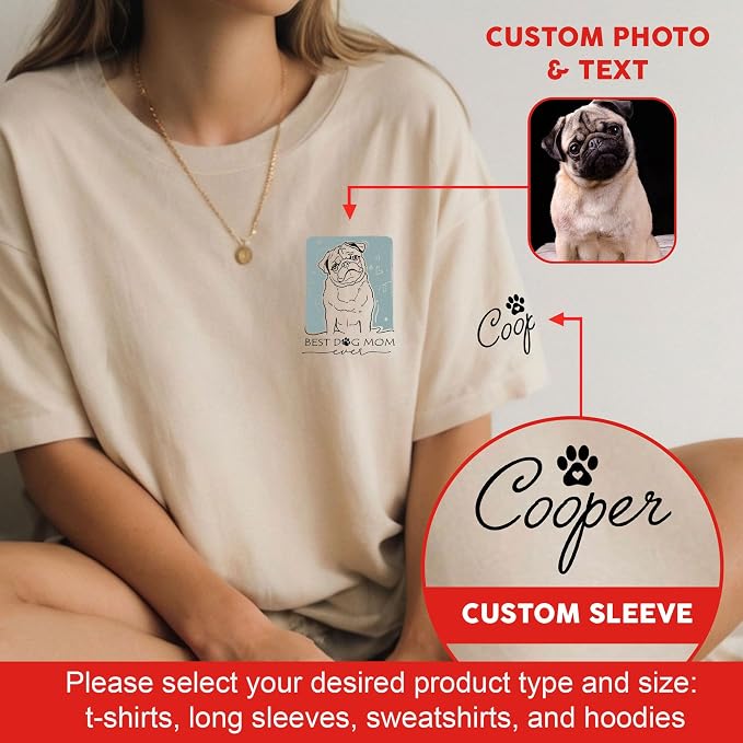 Custom Dog Mom Shirt Gifts for Women, Mother's Day Hoodie, Custom Shirt - Image 2
