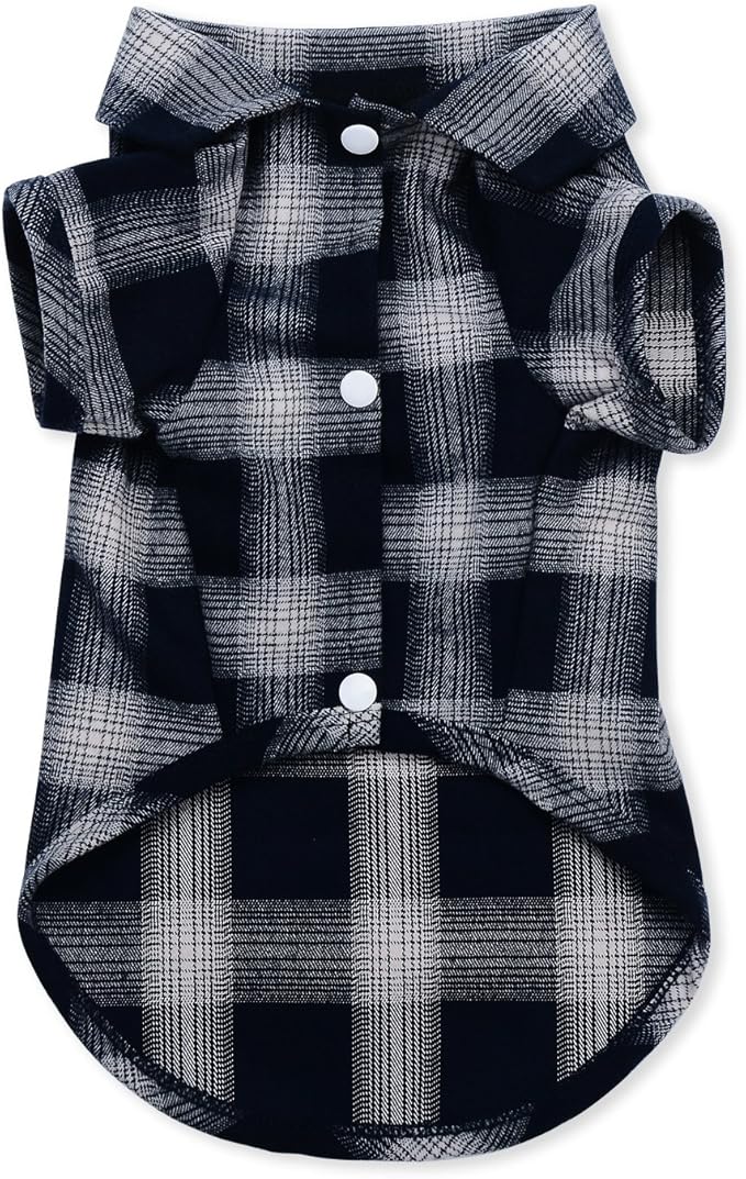 Koneseve Dog Shirt Pet Plaid Clothes T-Shirts Sweater Bottoming Shirt by Koneseve