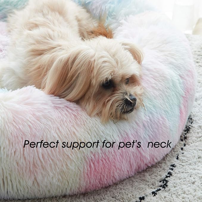 WESTERN HOME WH Calming Dog & Cat Bed, Anti-Anxiety Donut Cuddler Warming Cozy - Image 3