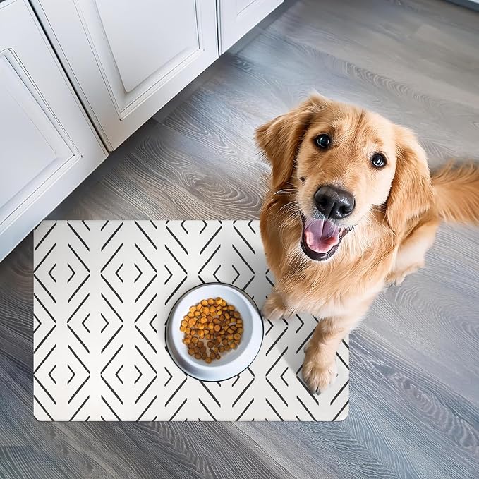 NALALAS Dog Mat for Food and Water, Cat Feeding Mat | Waterproof Dog Bowl Mat | - Image 5