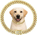 Diamond Cuban Style Dog Chain Collar Bling Gold Walking Necklace by Unknown