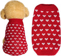 Dxhycc Dog Knitted Heart Sweater Puppy Sweater Warm Soft Pet Holiday Clothes by Dxhycc