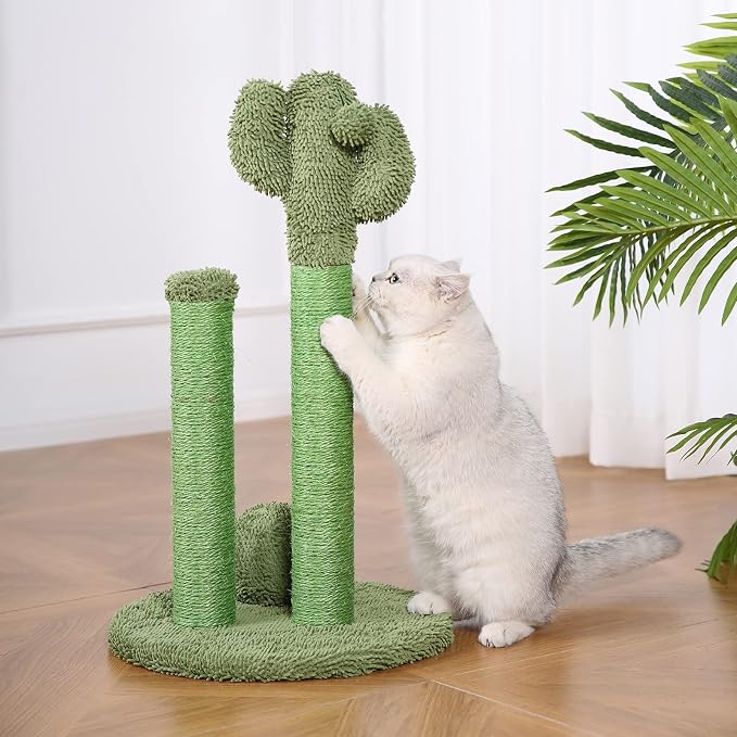 Amazon Basics Cat Scratching Post, Indoor Cactus Triple Posts - Image 6