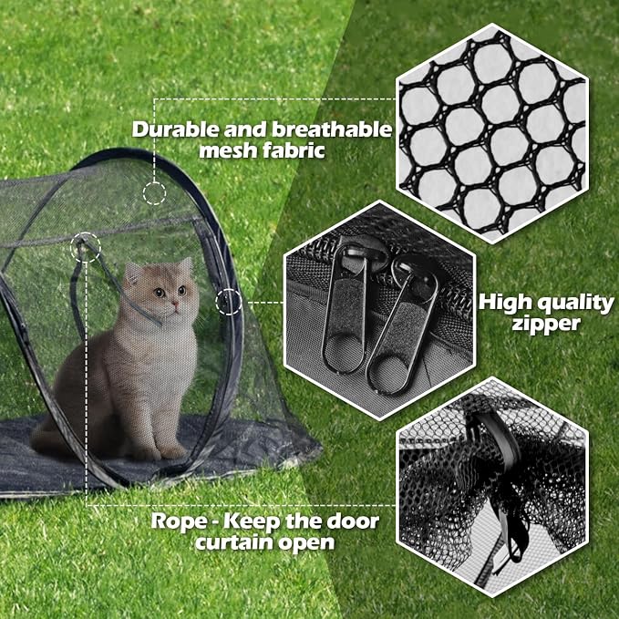 Cat Tent Outdoor, Pet Enclosure Tent Suitable - Image 5