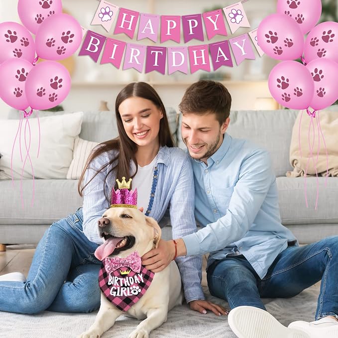 Dog Birthday Party Supplies, Dog Birthday Hat Bandana Scarf - Image 7