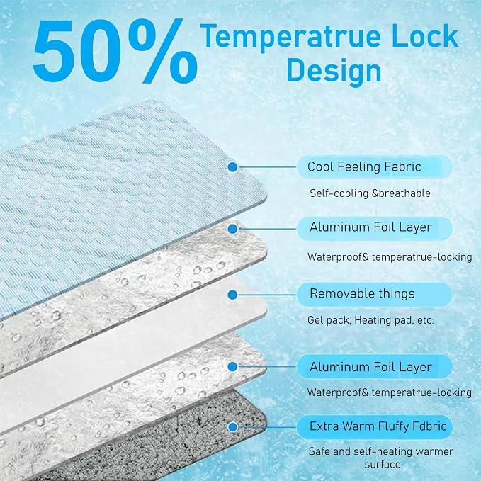 Two Uses'Cat Mat, Self Warming&Cooling Cat Mat.12 * 20in- Cooling Cat Pad - Image 6