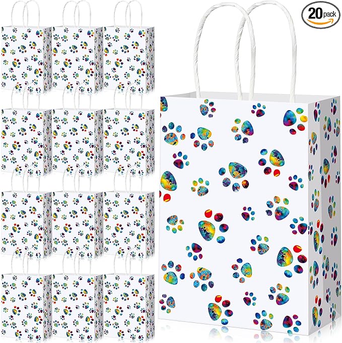 Blulu 20 Pcs Puppy Dog Paw Gift Bags by Blulu