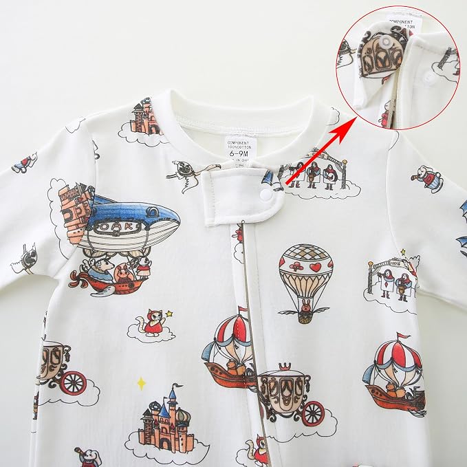 Unisex Baby Boy and Girl Zipper Onesie Toddler Footie One-Piece Infant Romper - Image 3