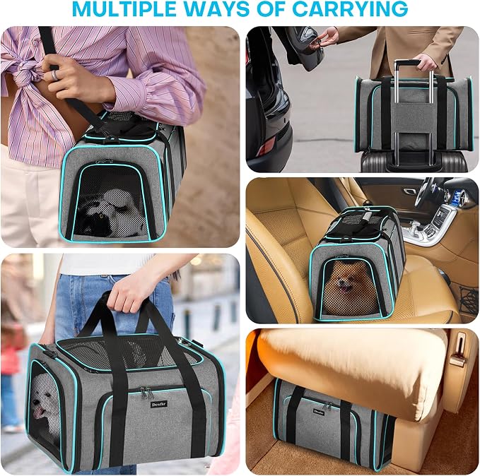 Premium Pet Carrier – Dog & Cat Travel Bag, Airline Approved, Soft-Sided Design - Image 2