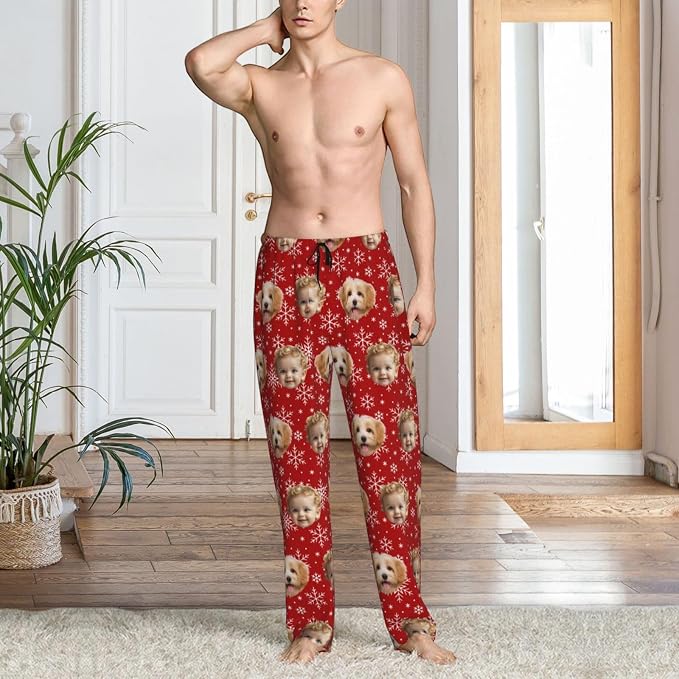 Custom Pajama Pants with Face customized PJ Pants Christmas Valentine gifts - Image 3
