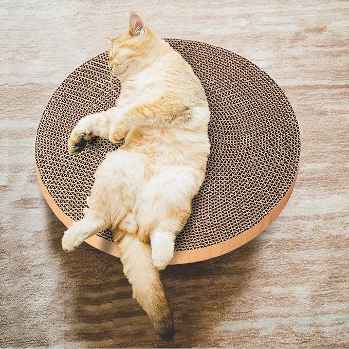 Round cat Scratcher Refill, 10 inch Diameter, 7/8 inch Thickness Scratcher - Image 6