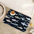 Cute Shark Dog Cat Food Mat, Absorbent Pet Feeding Mat by Unknown
