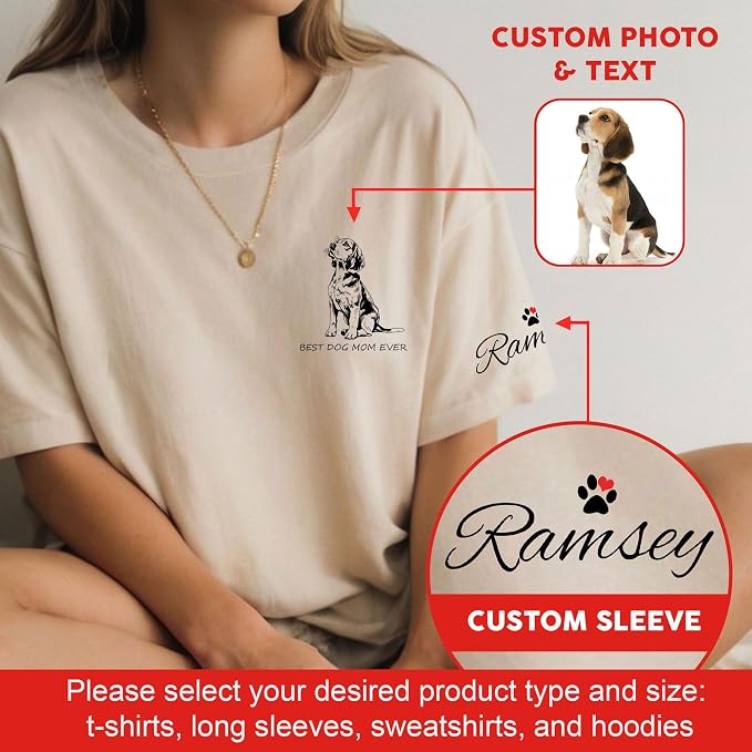 Custom Dog Mom Shirt Gifts for Women, Mother's Day Hoodie, Custom Shirt - Image 2