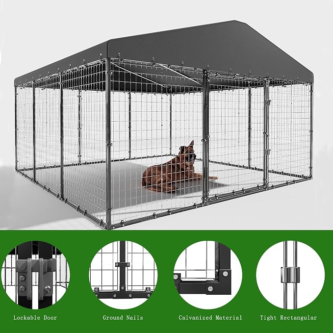 Dog Kennel Outdoor, Large Dog Fence - Image 4