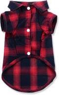 Koneseve Dog Shirt Pet Plaid Clothes T-Shirt Sweater Breathable by Koneseve