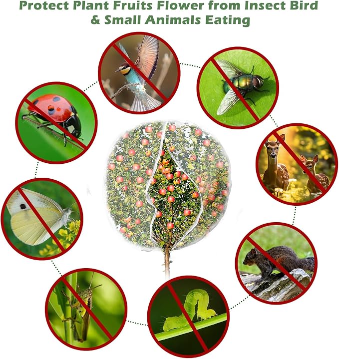 10 x 10ft Extra Large Fruits Tree Netting, Garden Mesh Insect Tree Cover - Image 3
