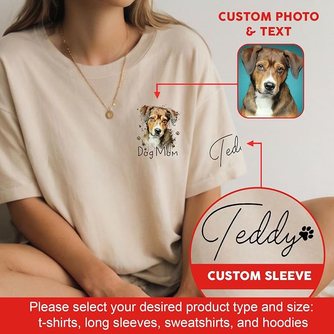 Custom Dog Mom Shirt Gifts for Women, Mother's Day Hoodie, Custom Shirt - Image 2