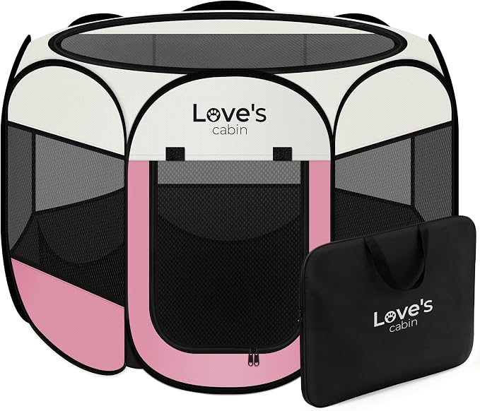 Love's cabin Pet Puppy Dog Playpen, Small Dog Tent Crates Cage Indoor/Outdoor by Lovescabin