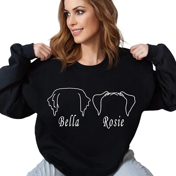 Custom Dog Mom Shirt for Women Pet Ears Sweatshirt - Image 4