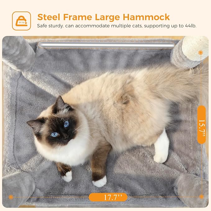 Cat Tree for Indoor Cats, 45.7" Multi-Level Cat Tower - Image 4