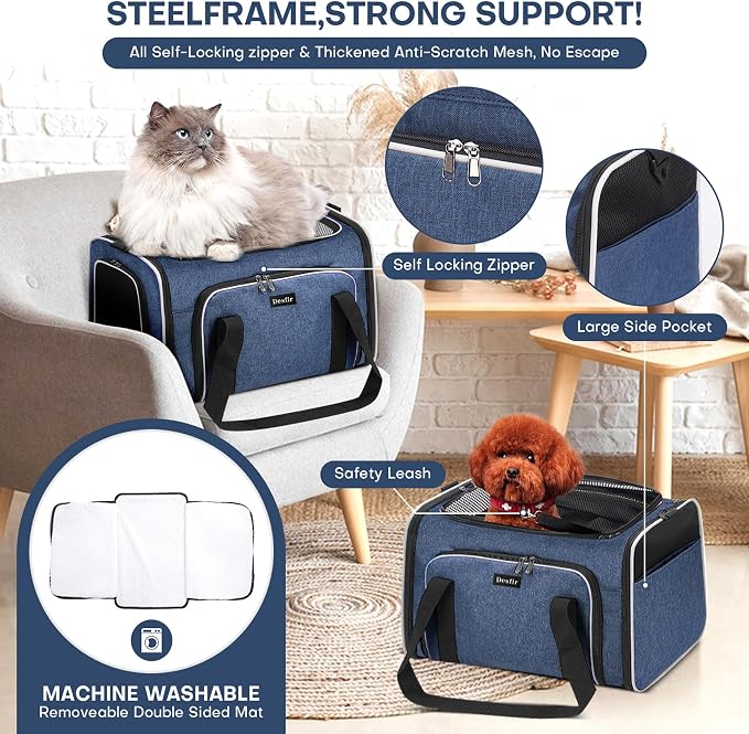 Premium Pet Carrier – Dog & Cat Travel Bag, Airline Approved, Soft-Sided Design - Image 4