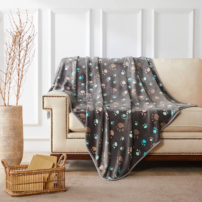 Allisandro 350 GSM-Super Soft and Premium Fuzzy Flannel Fleece Pet Dog Blanket - Image 3