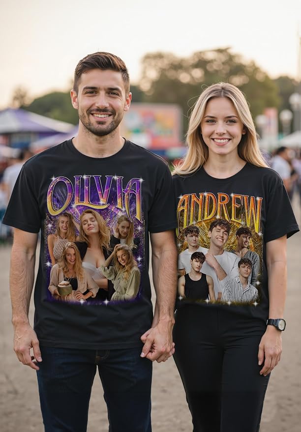 Custom Bootleg Rap Shirt with Photo Text, Vintage Custom Picture Shirt - Image 3