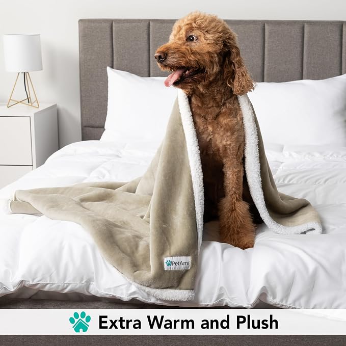 PetAmi Dog Blanket for Bed, XL Pet Blanket Large Dogs, Fleece Furniture Couch - Image 4
