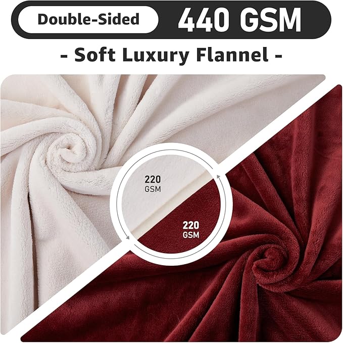 LOOBANI Waterproof Blanket for Bed: Reversible Soft Flannel Twin Bed Blanket - Image 6