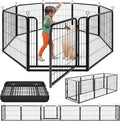 Dog Playpen Outdoor Extra Wide 8 Piece Panels Heavy Duty Dog Fence 32" Height by Committedtobetterpetlife