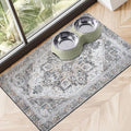 Dog Food Mats for Floors Absorbent, Pet Cat Food Mat by Cuslnox