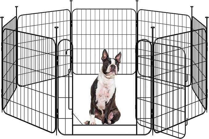 Yaheetech Expandable Dog Playpen, 8 Panel 24 inch Puppy Playpen by Yaheetech