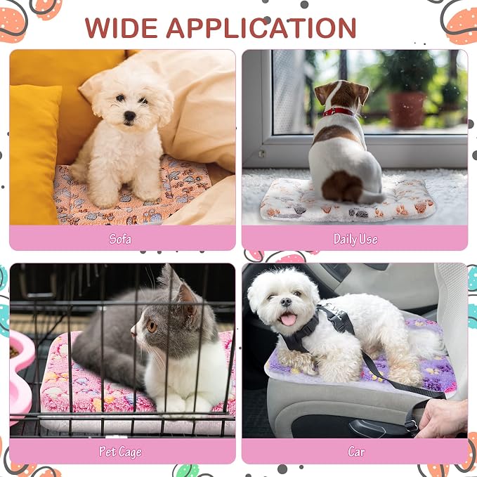 Tuanse 4 Pack Ultra Soft Dog Cat Bed Mat Small Animal Guinea Pig Bed - Image 7