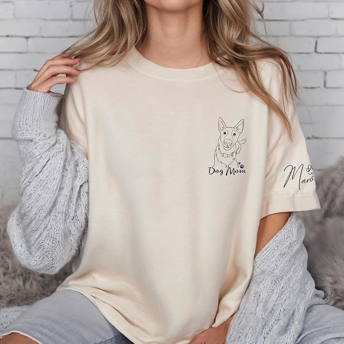 Custom Dog Mom Shirt Gifts for Women, Mother's Day Hoodie, Custom Shirt - Image 3
