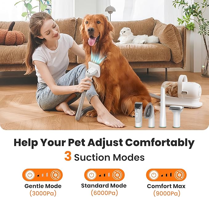 Neakasa P1 Pro Dog Grooming Vacuum Kit, 6-in-1 Pet Hair Grooming - Image 5