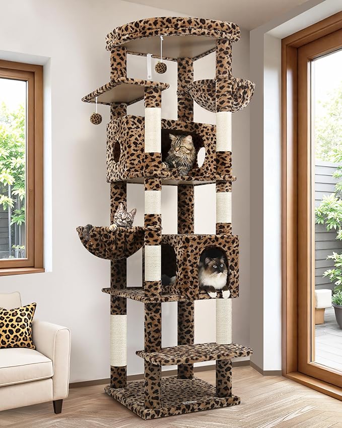 Globlazer Heavy Duty Cat Tree, 74inch Sturdy Cat Tower by Globlazer
