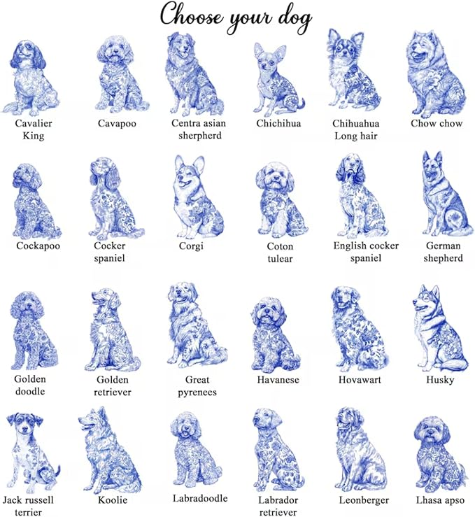 Custom Puppy Portrait Jewelry Dish, Toile De Jouy Pet Ring Dish, Personalized - Image 5