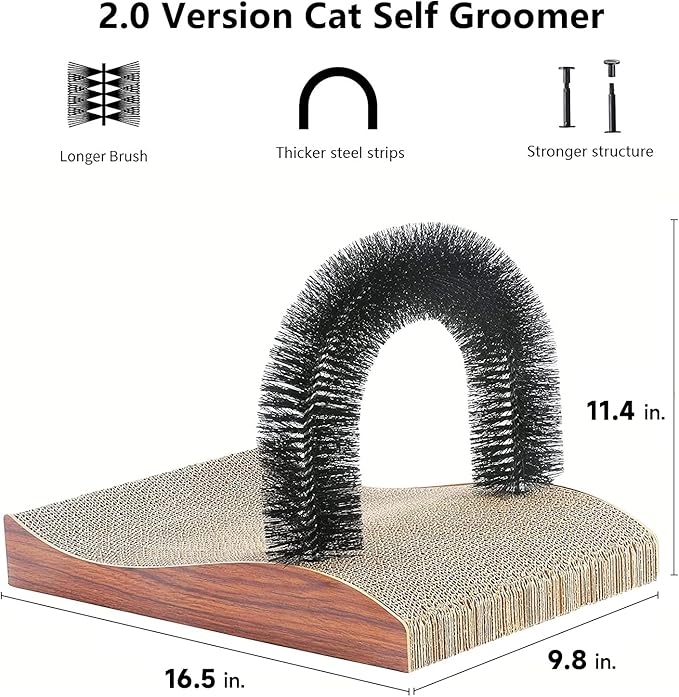FUKUMARU Cat Self Groomer, 2.0 Version Cat Arch Face Scratcher - Image 2