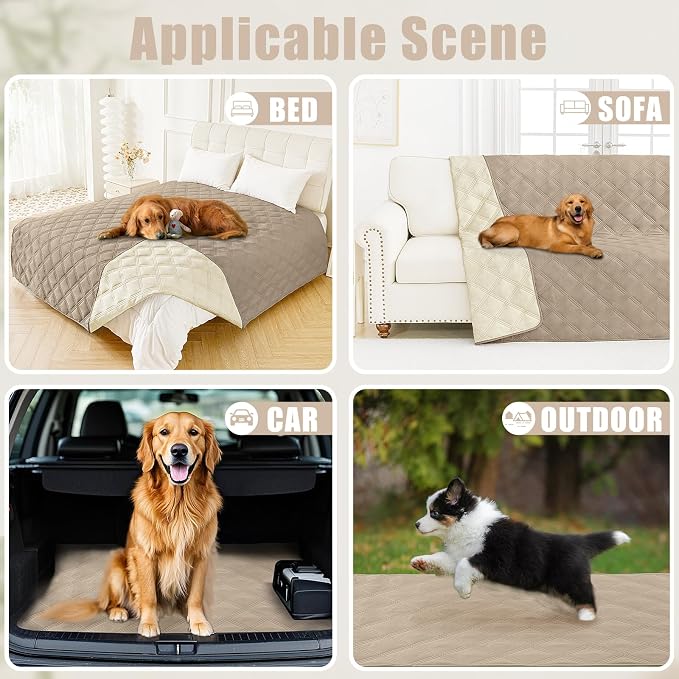 Smiry Waterproof Dog Bed Cover Blanket 82x120, Soft Reversible Pet Blanket - Image 5