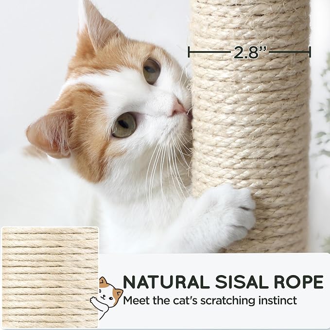 Yaheetech Cat Tree Cat Tower, 63in Multi-Level Kitten Tree w/Sisal-Covered - Image 7