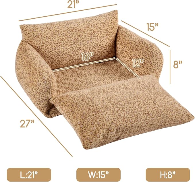 Hollypet Cat Bed Fluffy Plush Mutifuctional Double-Layer Soft Pet Couch - Image 3